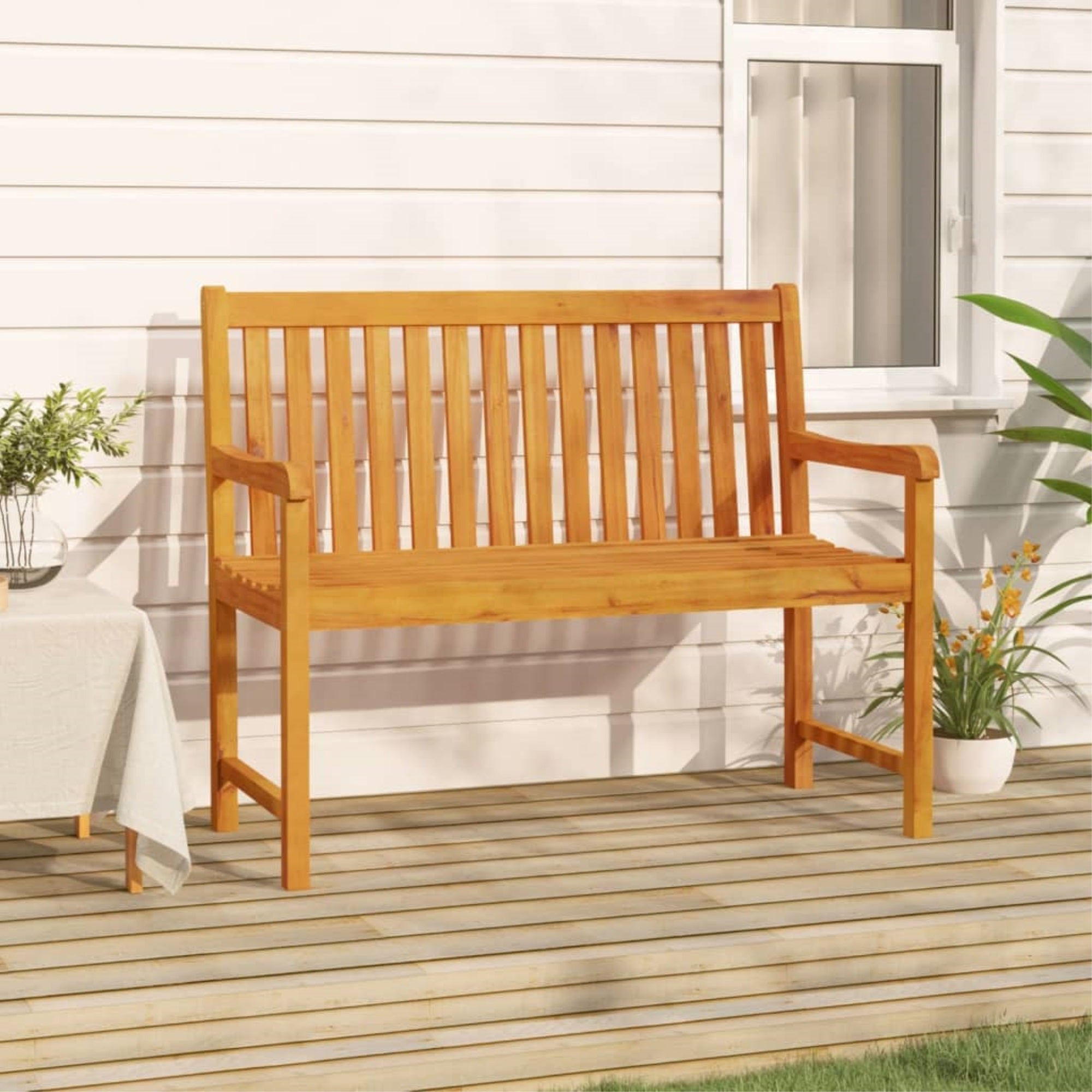 Vidaxl Patio Bench 43.3' Solid Acacia Wood