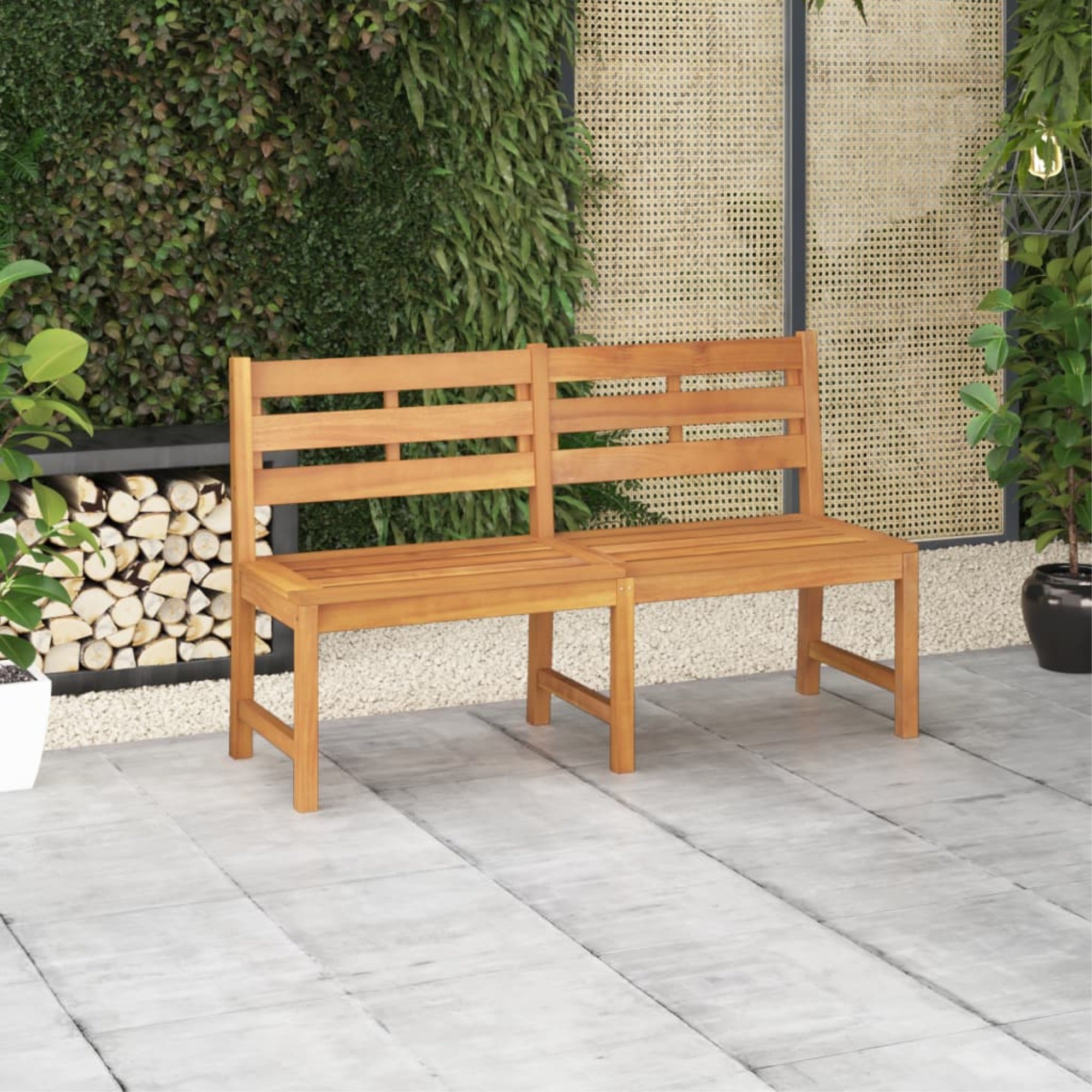 Vidaxl Patio Bench 59.1' Solid Teak Wood
