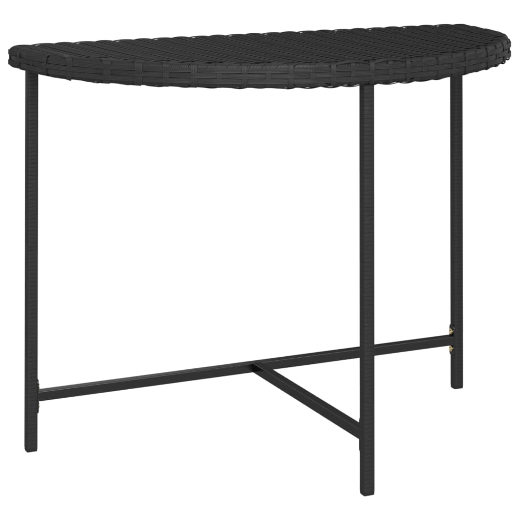 Vidaxl Patio Table Black 39.4'X19.7'X29.5' Poly Rattan