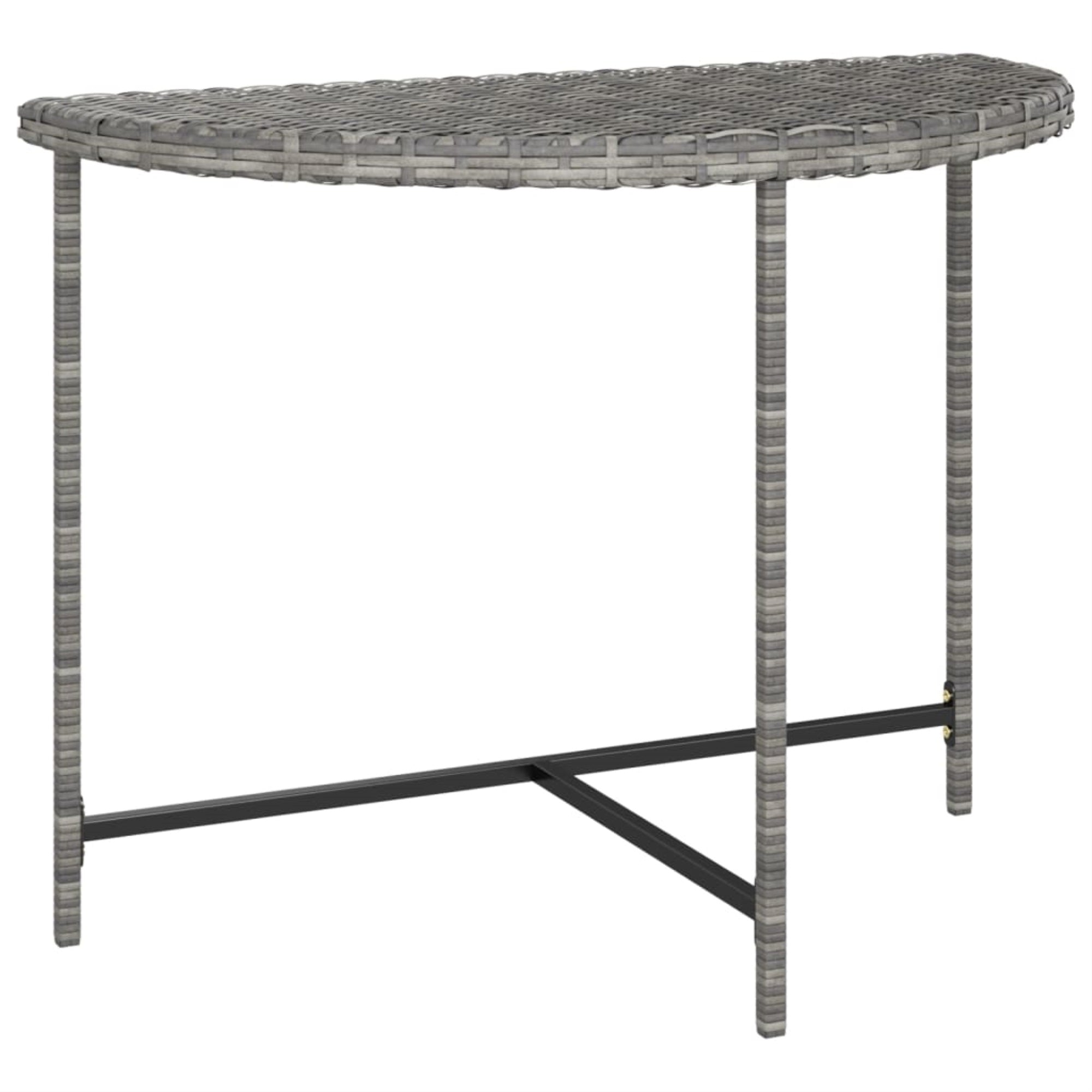Vidaxl Patio Table Gray 39.4'X19.7'X29.5' Poly Rattan