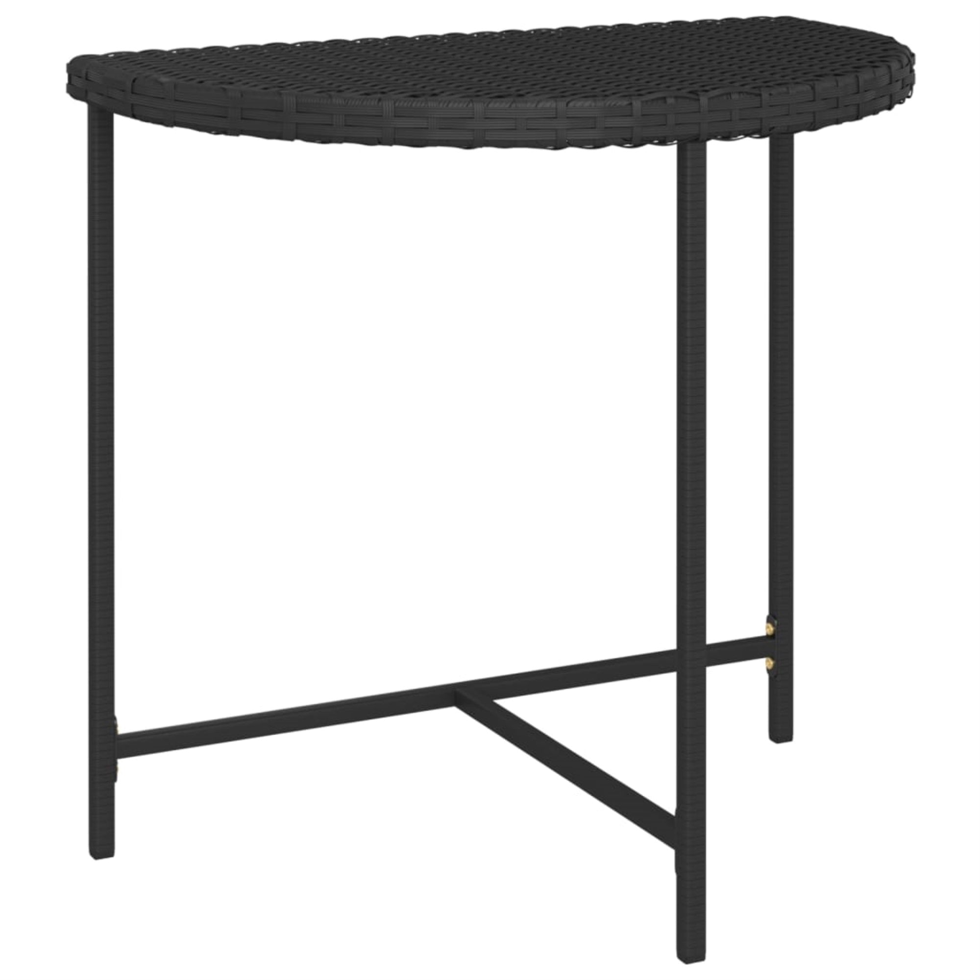 Vidaxl Patio Table Black 31.5'X19.7'X29.5' Poly Rattan