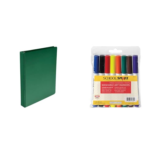 Casafoyer Polypropylene Round Ring Binder & Quick Dry Washable Marker Combo Kit for School & Office Organization