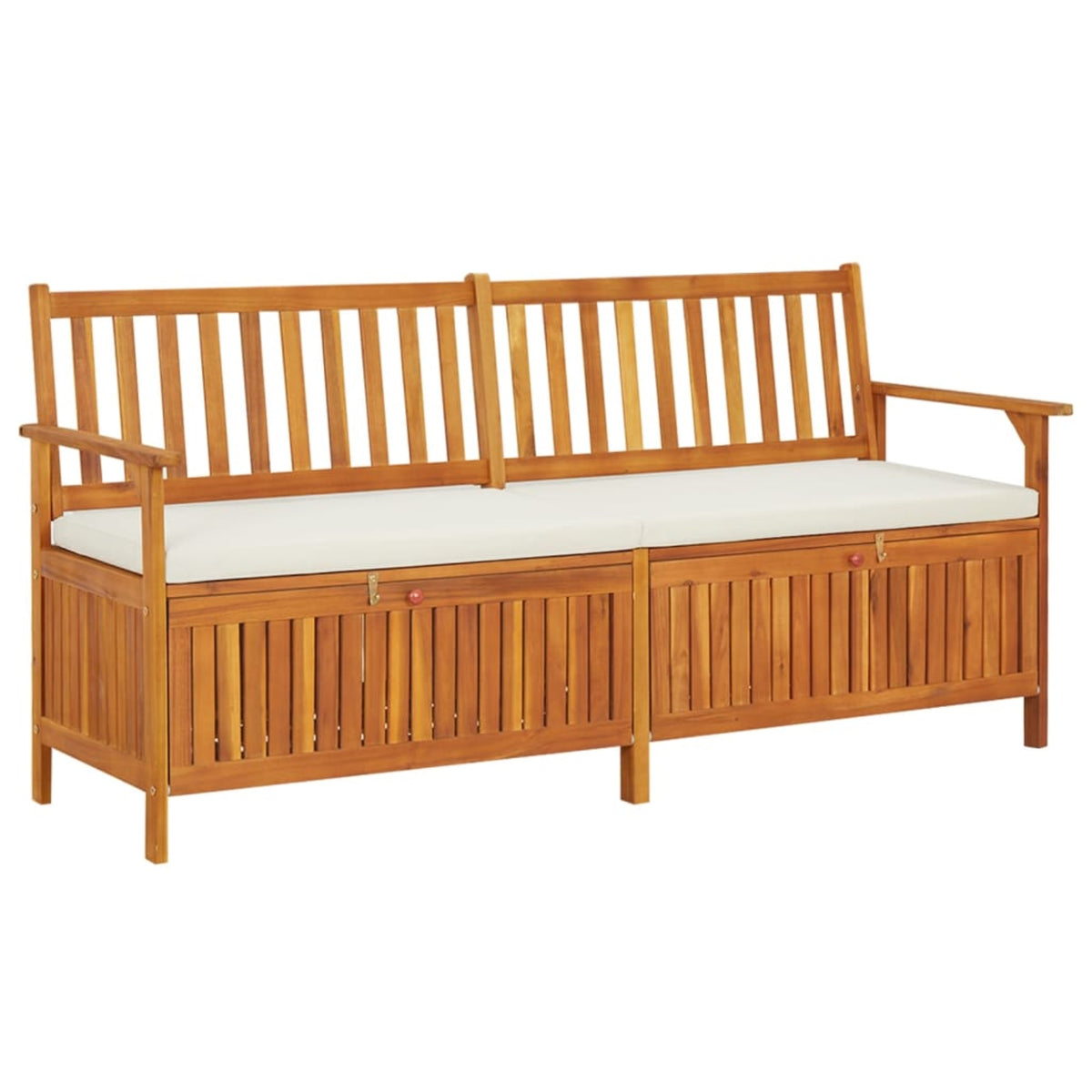 Vidaxl Storage Bench With Cushion 66.9' Solid Wood Acacia