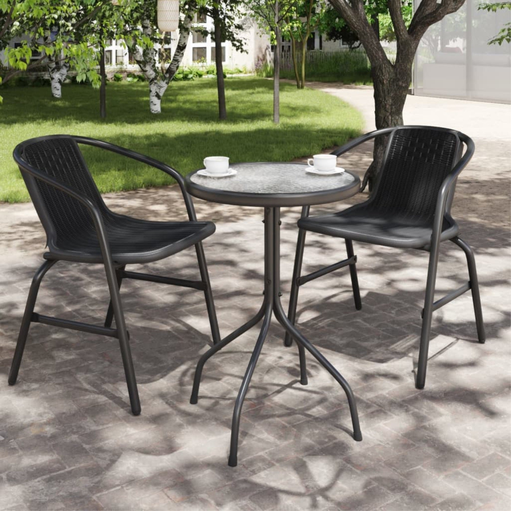 Vidaxl Patio Table 19.7'X28' Steel Anthracite
