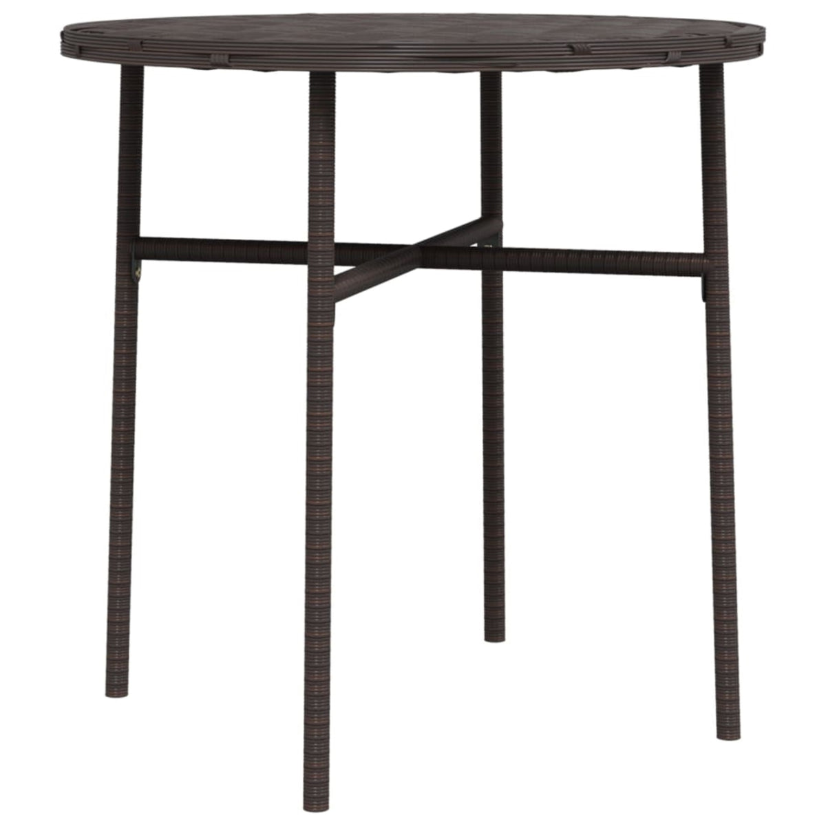 Vidaxl Tea Table Brown 17.7' Poly Rattan