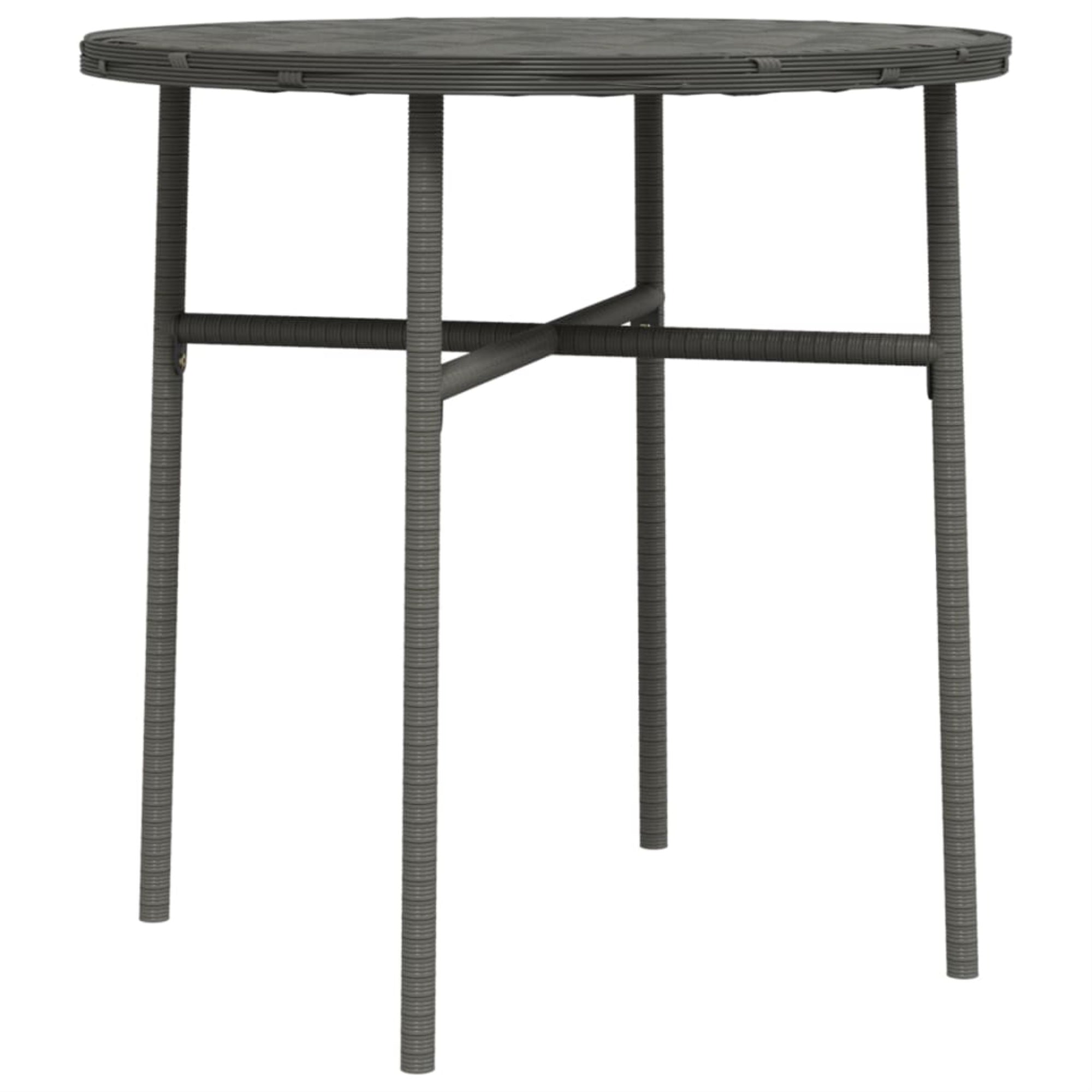 Vidaxl Tea Table Gray 17.7' Poly Rattan