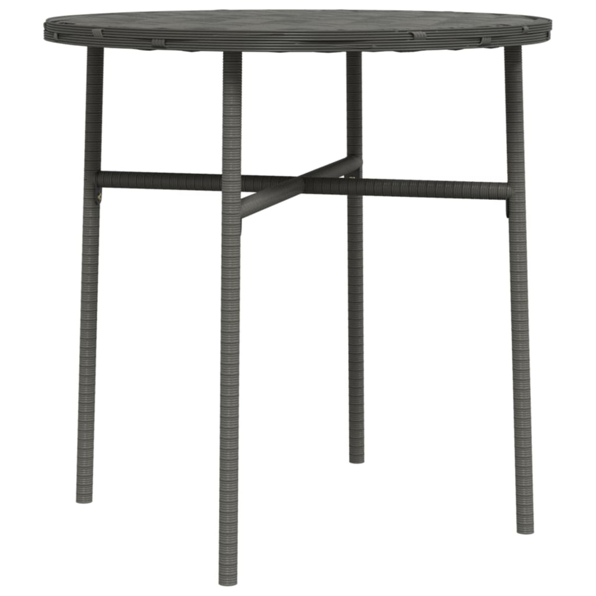 Vidaxl Tea Table Gray 17.7' Poly Rattan