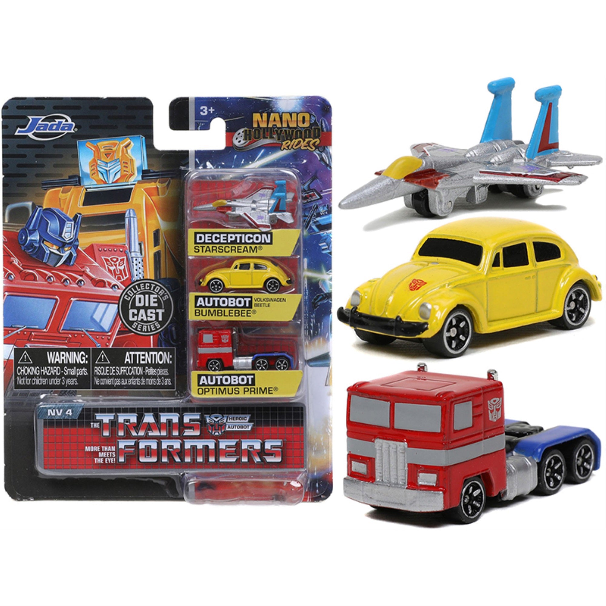 Transformers' 3 Piece Set Release 2 'Nano Hollywood Rides' Diecast Models By Jada