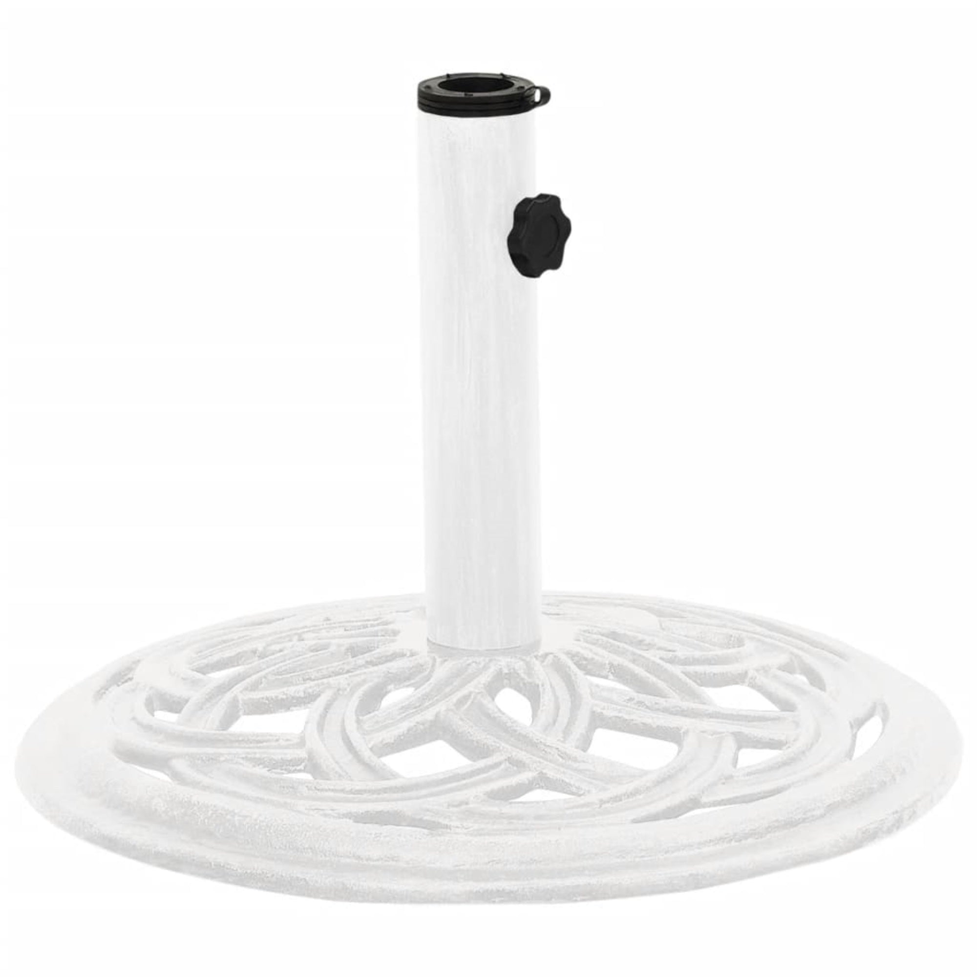vidaXL Umbrella Base White 17.3″x17.3″x12.2″ Cast Iron