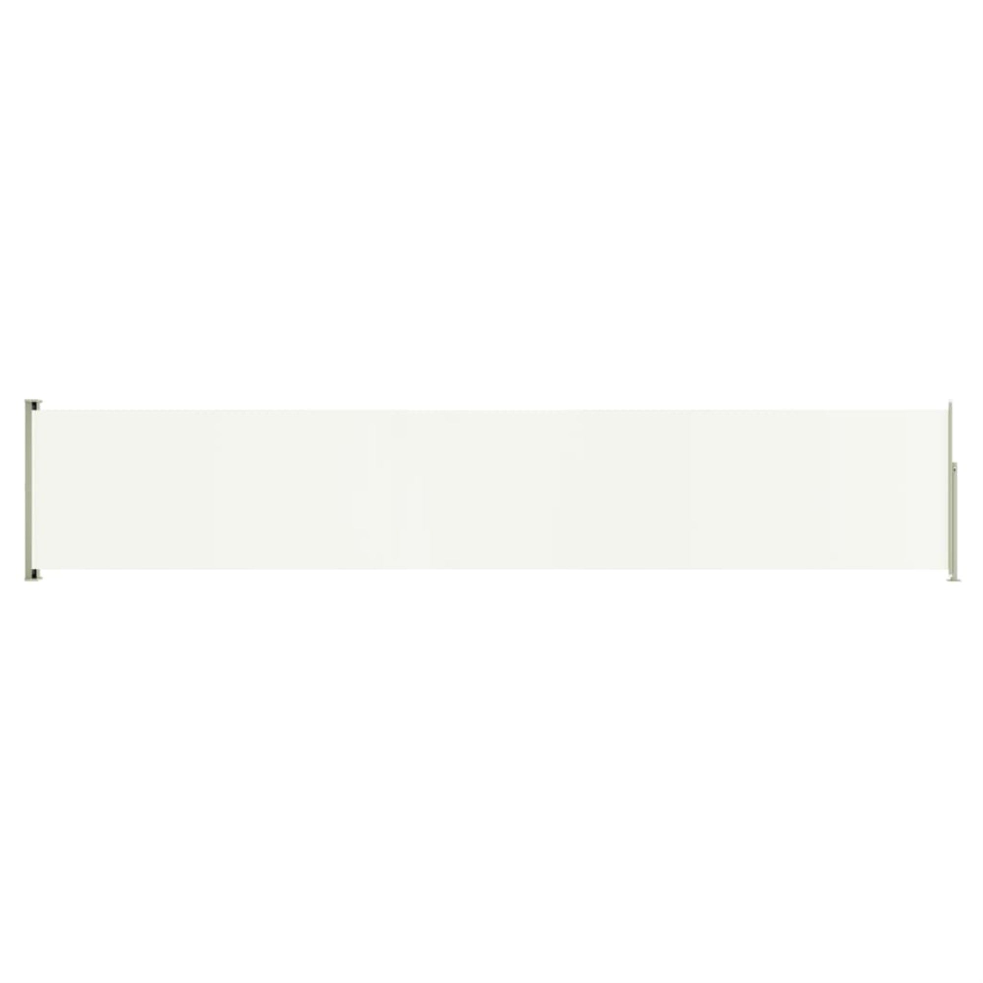 Vidaxl Patio Retractable Side Awning 46.1'X236.2' Cream