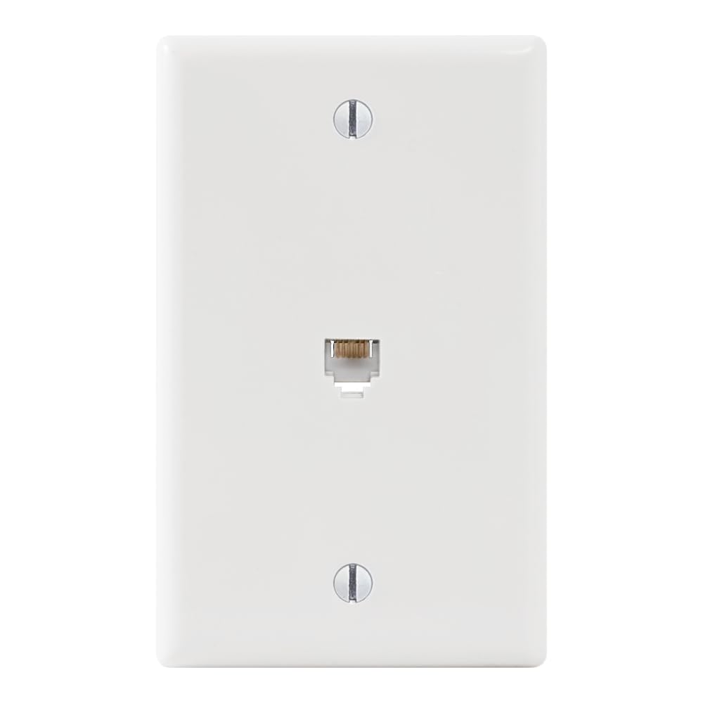 WALL PLATE, VOICE 6P6C, WHITE