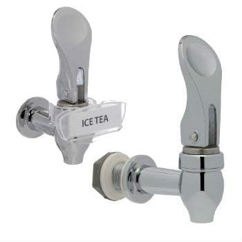 ALL CHROME LARGE HANDLE(PUB STYLE) BEVERAGE DISPENSER SPIGOT W/2 BEVELED WASHERS AND PP NUT
