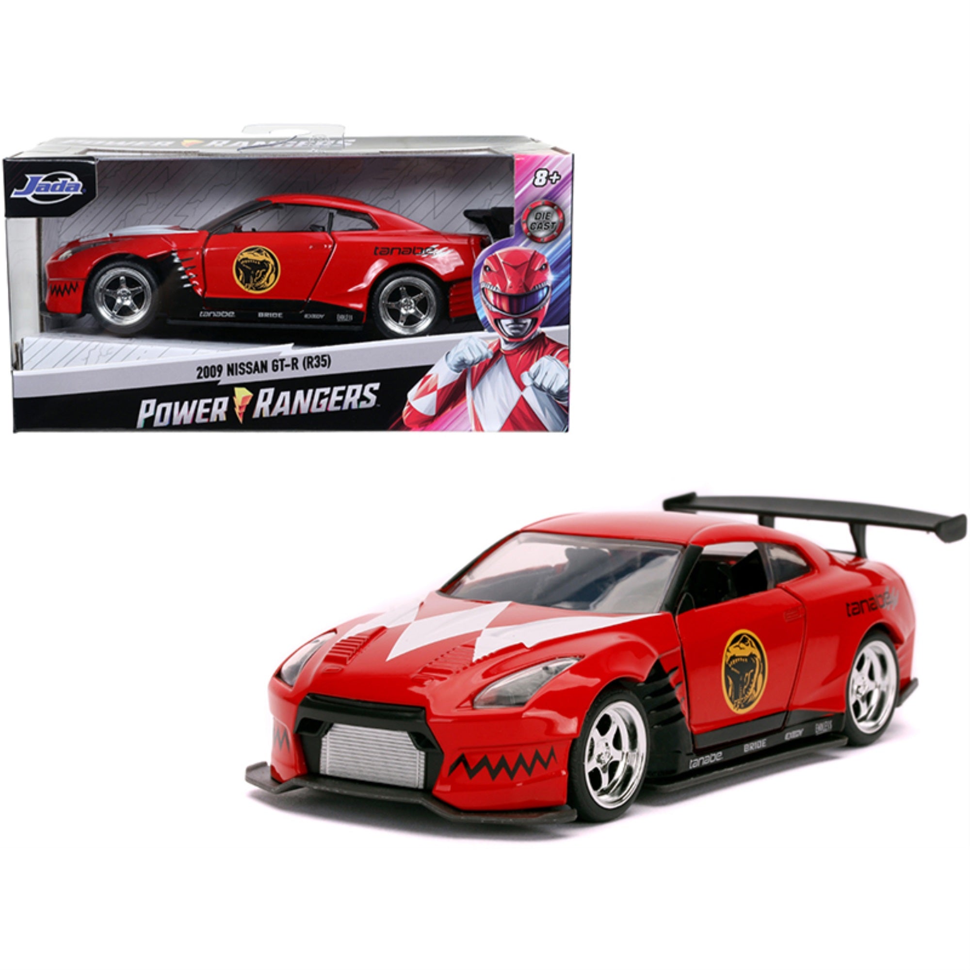 2009 Nissan Gt-R (R35) Red Red Ranger'S 'Power Rangers' 1/32 Diecast Model Car By Jada