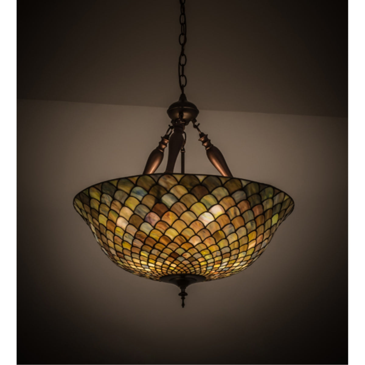 24'W Tiffany Fishscale Inverted Pendant