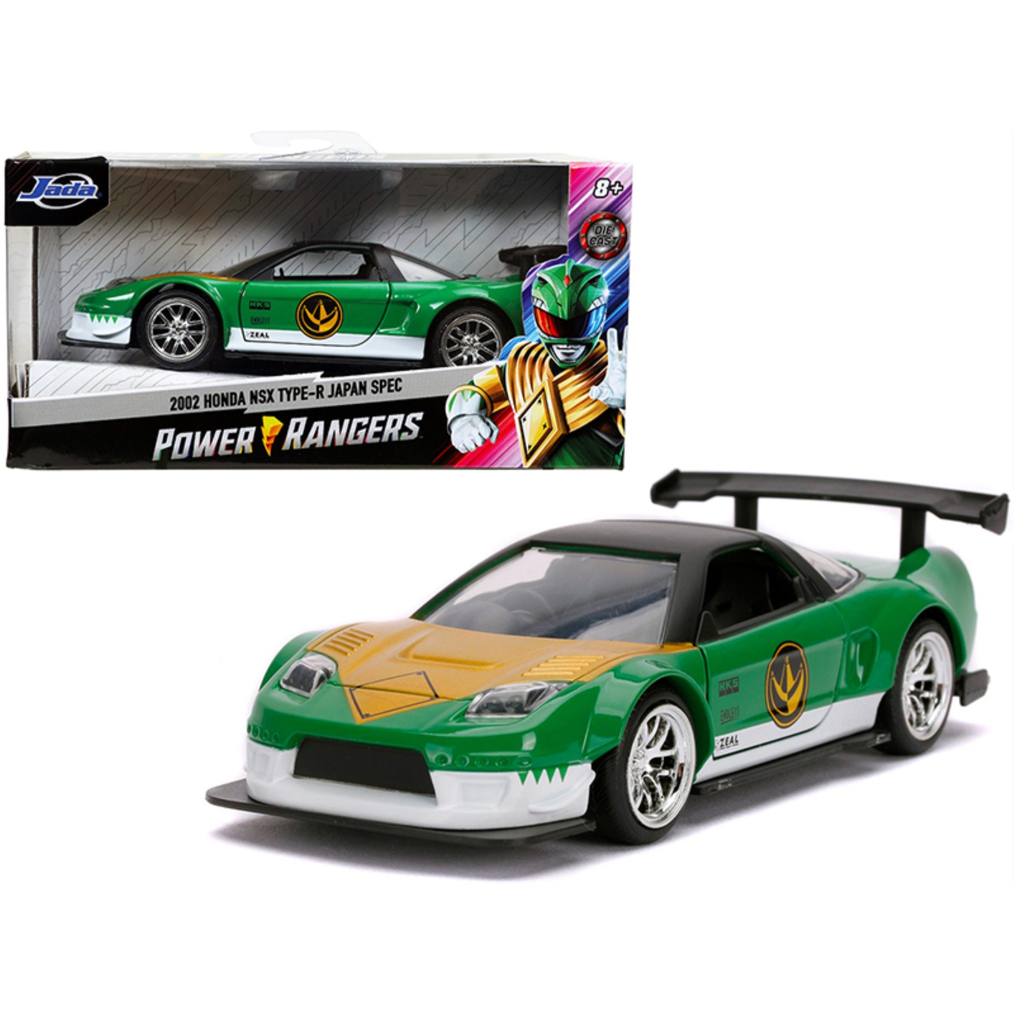 2002 Honda Nsx Type-R Japan Spec Green Ranger 'Power Rangers' 1/32 Diecast Model Car By Jada