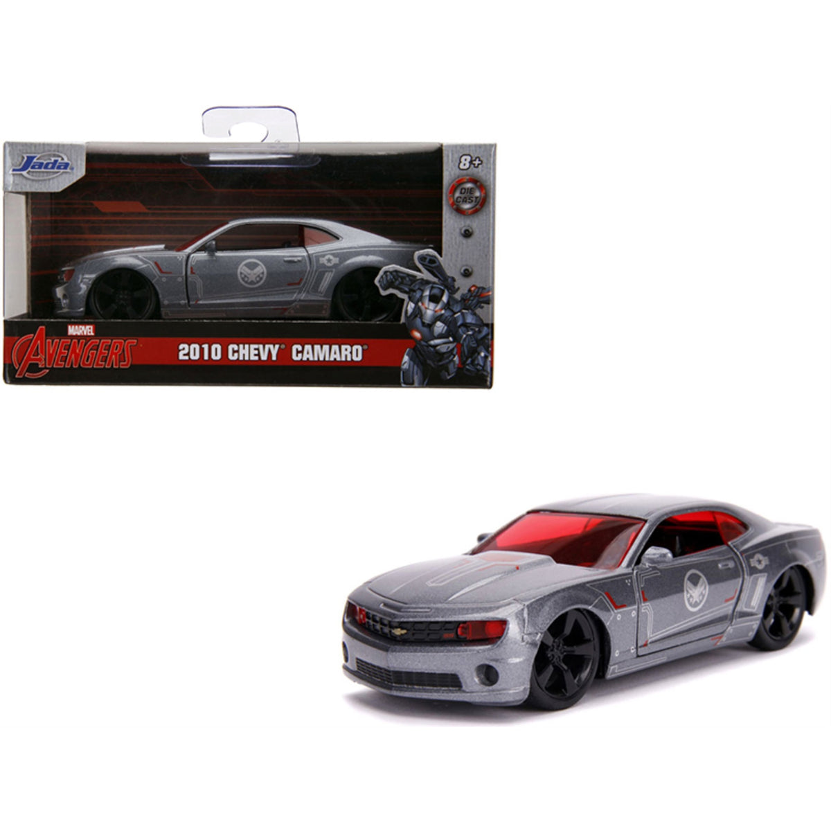2010 Chevrolet Camaro Silver 'War Machine' 'Avengers' 'Marvel' Series 1/32 Diecast Model Car By Jada