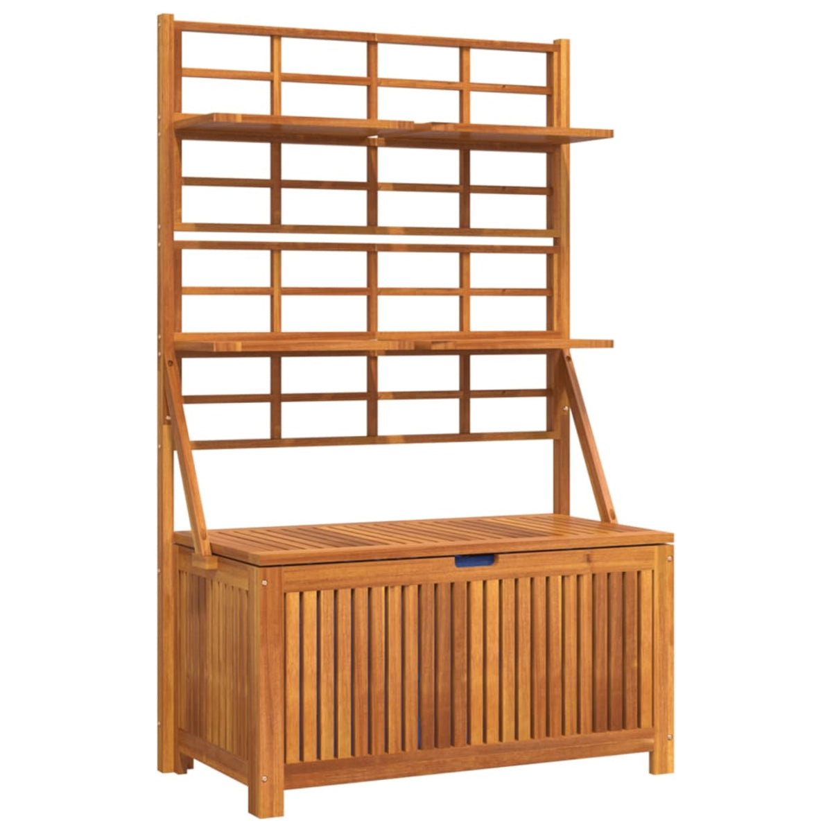 Vidaxl Storage Box With Trellis 39'X19.7'X63' Solid Wood Acacia