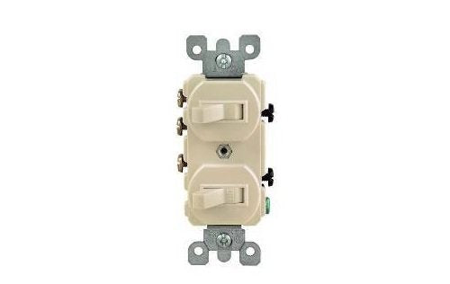 Leviton 3-Way Combinations Switch Single Pole Single Pole 3 Way 15 Amp Ivory Csa Boxed