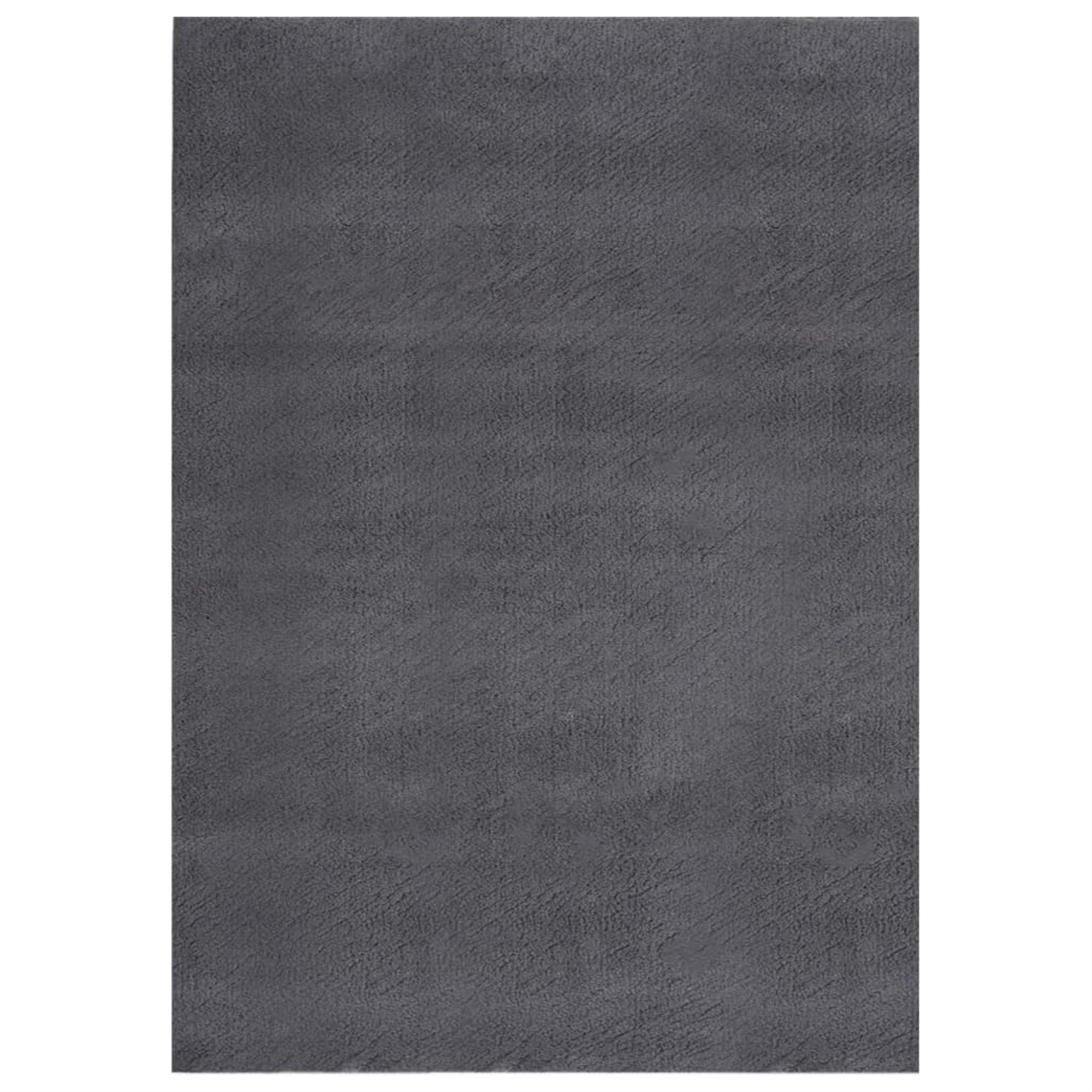 Vidaxl Washable Rug Soft Shaggy Anthracite 63'X90.6' Anti Slip