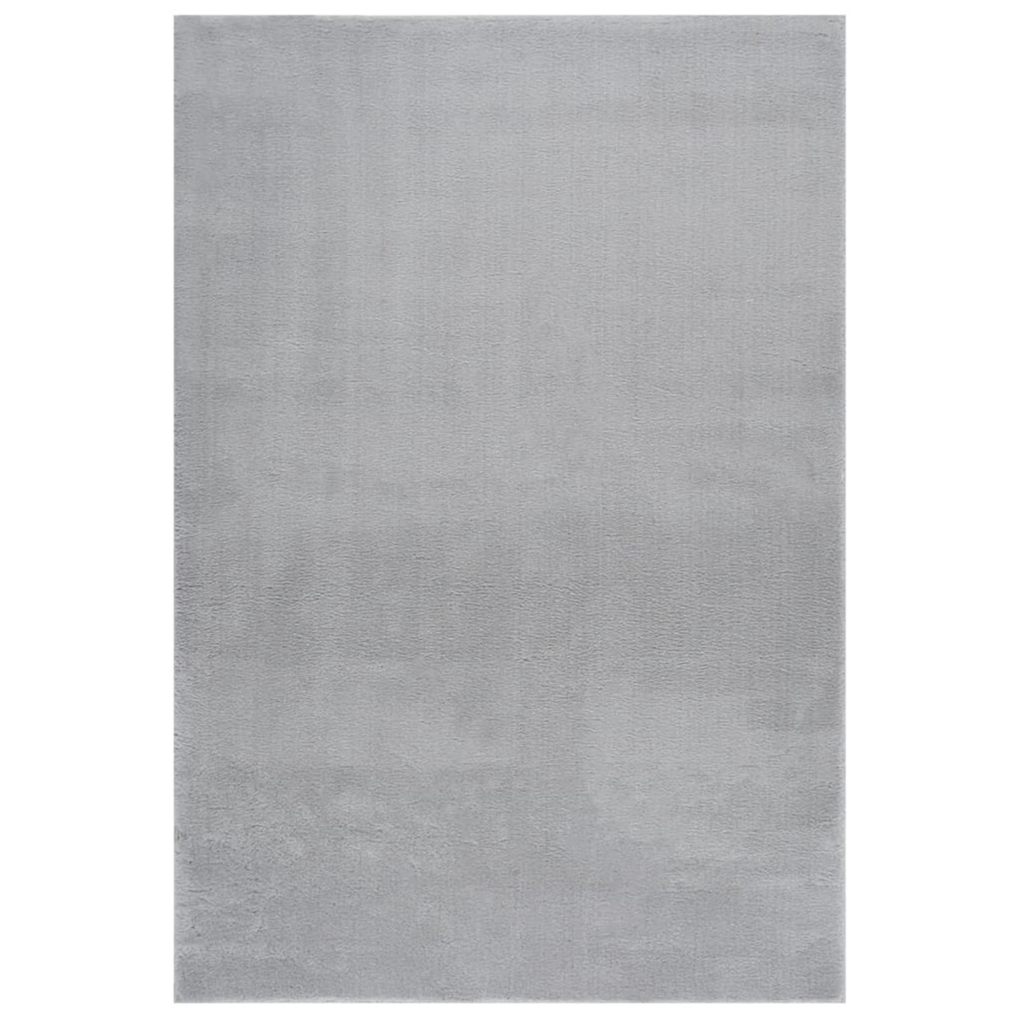 Vidaxl Washable Rug Soft Shaggy Gray 63'X90.6' Anti Slip