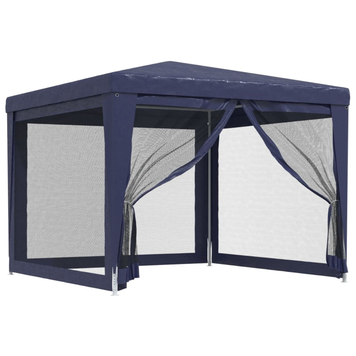 Vidaxl Party Tent With 4 Mesh Sidewalls Blue 9.8'X9.8' Hdpe