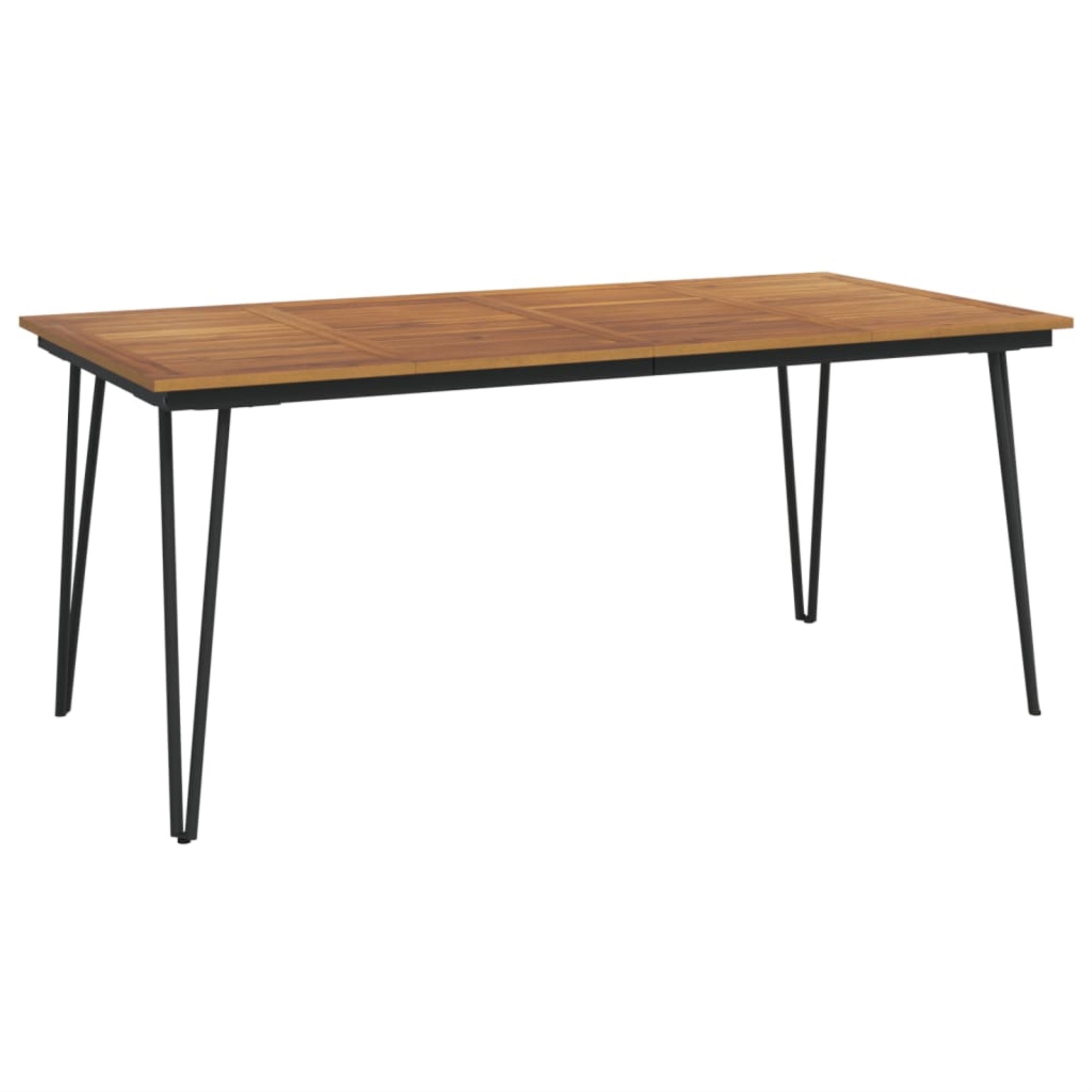 Vidaxl Patio Table With Hairpin Legs 70.9'X35.4'X29.5' Solid Wood Acacia