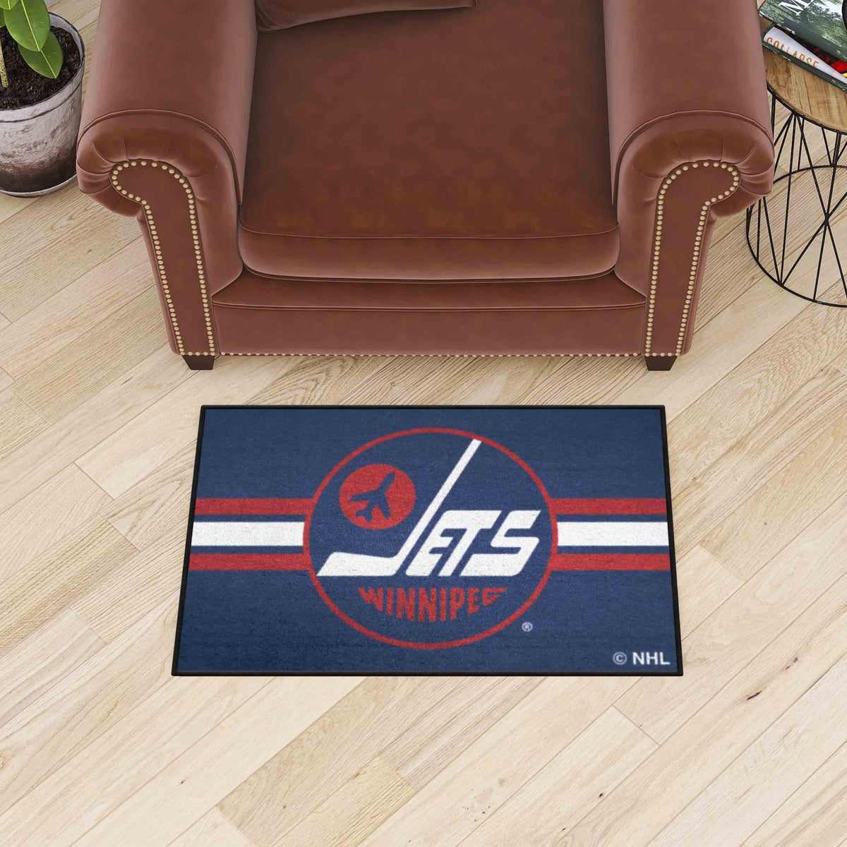 Winnipeg Jets Starter Mat Accent Rug - 19In. X 30In. Uniform Alternate Design