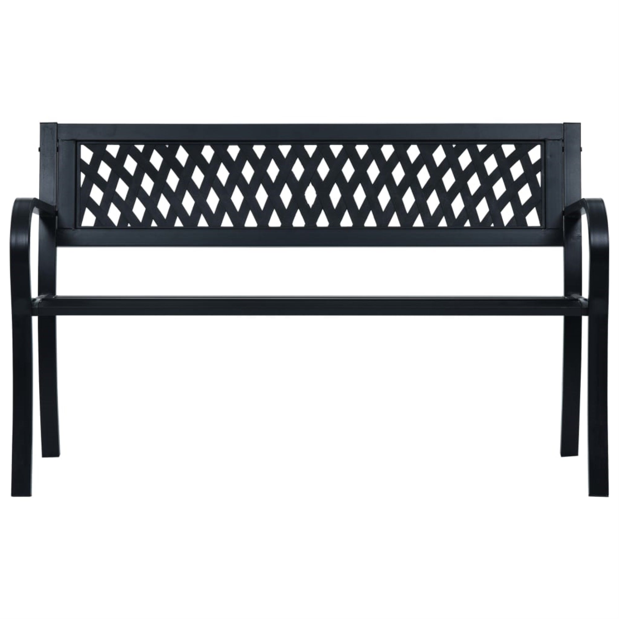 Vidaxl Patio Bench Black 47.2' Steel