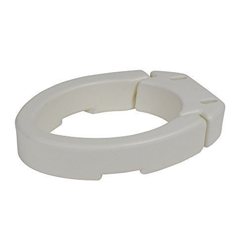 Drive Medical Hinged Toilet Seat Riser, Elongated Seat, White
