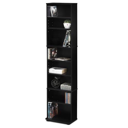 Casafoyer Furinno JAYA Space Saving Multimedia Storage Tower, Espresso 17057EX | (2 Units)