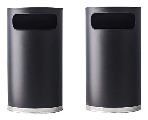Witt Industries 9HR-BK Indoor Half Round Series Receptacle, Black Finish (Pack of 2)