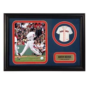12x18 Mini Jersey Patch Frame - David Ortiz Boston Red Sox