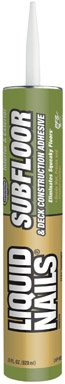 Liquid Nails Subfloor & Deck Acrylic Latex Construction Adhesive 28 oz, (Pack of 12)