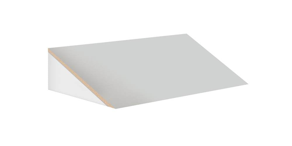 Sloping Hood - for 12 Inches Wide - 21 Inch Deep Designer Wood Locker - 3 Wide - Gray
