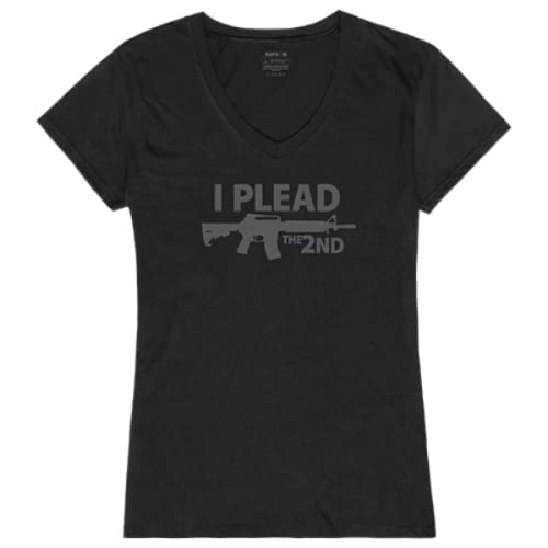 Graphic V-Neck, I Plead, Black, 2X