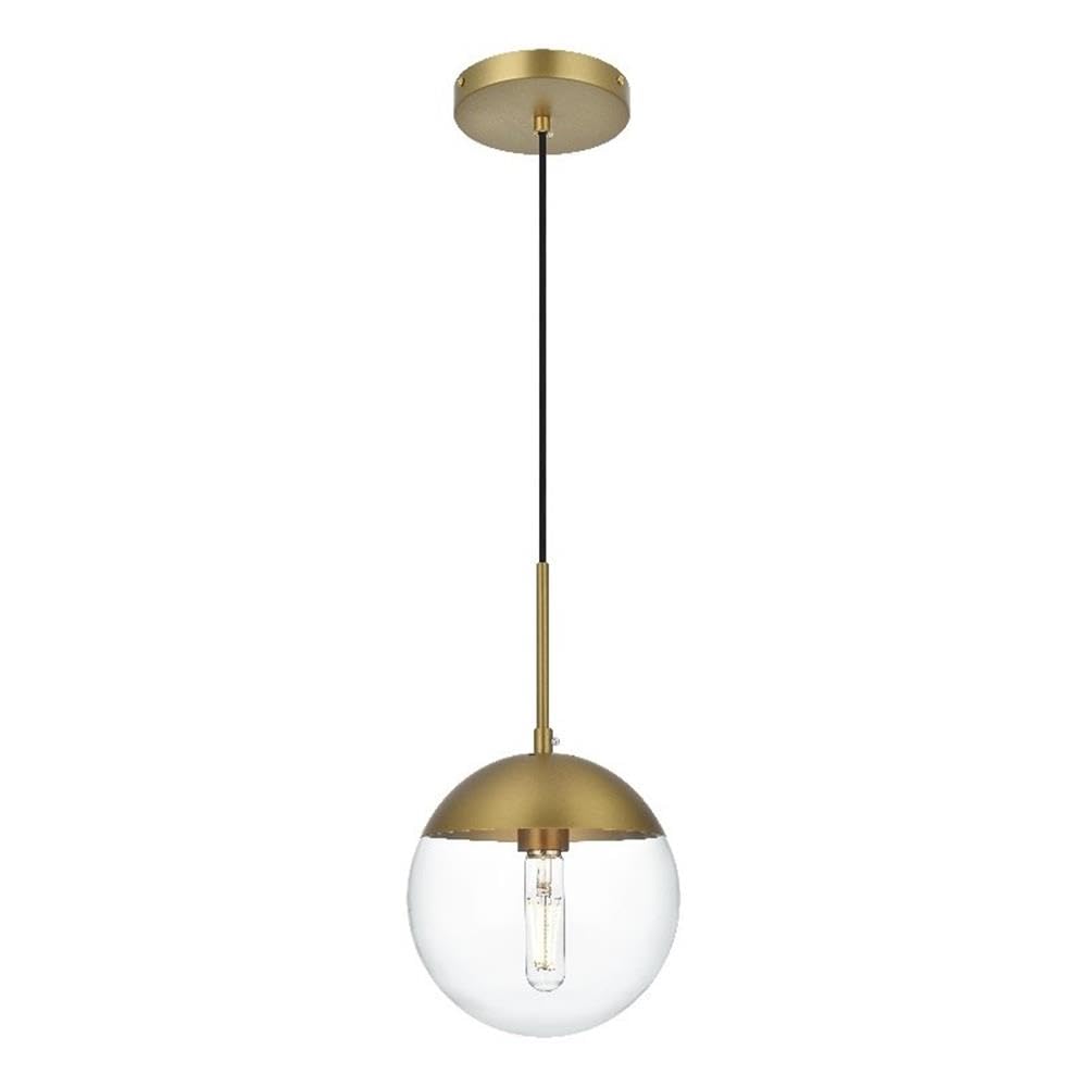 Eclipse 8 Inch Pendant Clear Shade in Chrome