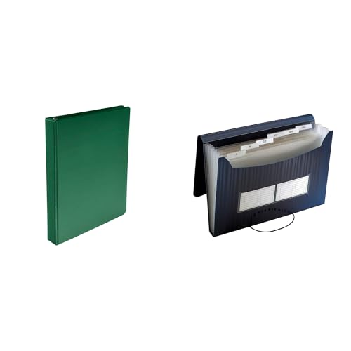Casafoyer Polypropylene Round Ring Binder & Poly Expanding File Combo Kit for Organized Document Storage