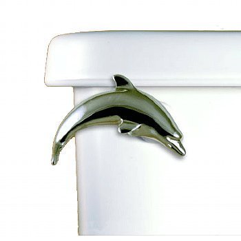 Dolphin Toilet Flush Handle Front Mount in Polished Chrome