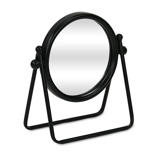 Clarimond 7 Round Swivel Metal Table Mirror