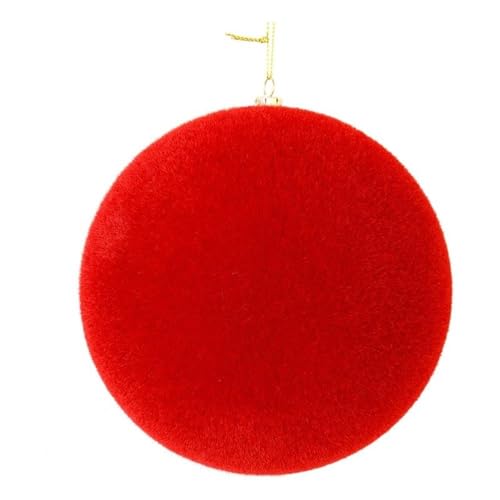 Casafoyer 4” Red Flocked Ball Ornament 6/Bg - (Pack Of 2)