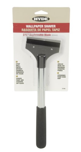 Hyde 33100 Multi-Purpose Wallpaper Shaverscraper, 3-14 In W Die-Cast Blade Tubular Metal Handle, 3-14