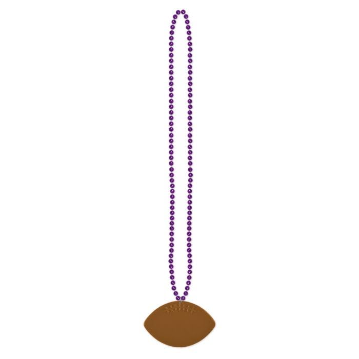 Beads w/Football Medallion