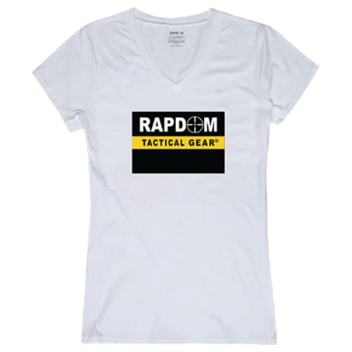 Graphic V-Neck, RAPDOM, White, XL