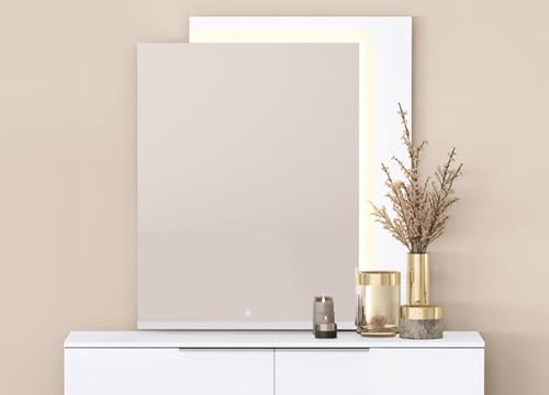 Whiteline Modern Living Damien Mirror, White