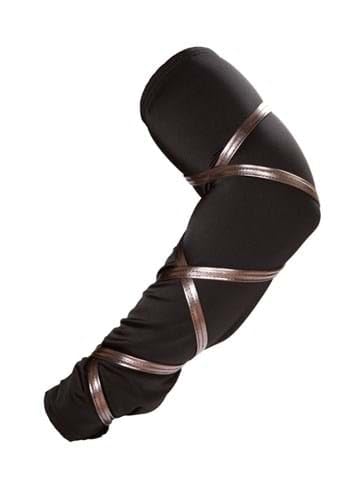 4900 - Pair of Arm Cuffs with Strap Detail - One Size / Black/Grey