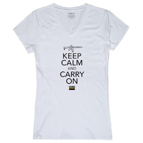Graphic V-Neck, Carry On, White, S