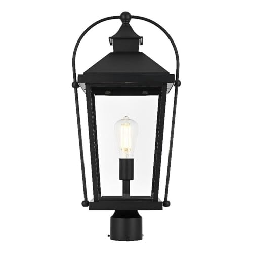 Luz 23 inch Outdoor Post light in Black