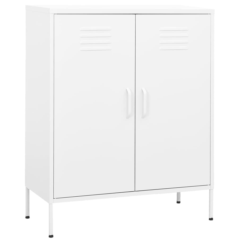vidaXL Storage Cabinet White 31.5x13.8"x40" Steel"