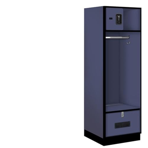 Salsbury 24 Wide Designer Wood Open Access Locker - 6 Feet High - 24 Inches Deep - Blue - Black Resettable Locks