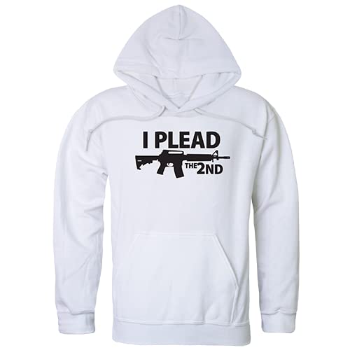 Graphic Pullover,I Plead the 2nd, White, L